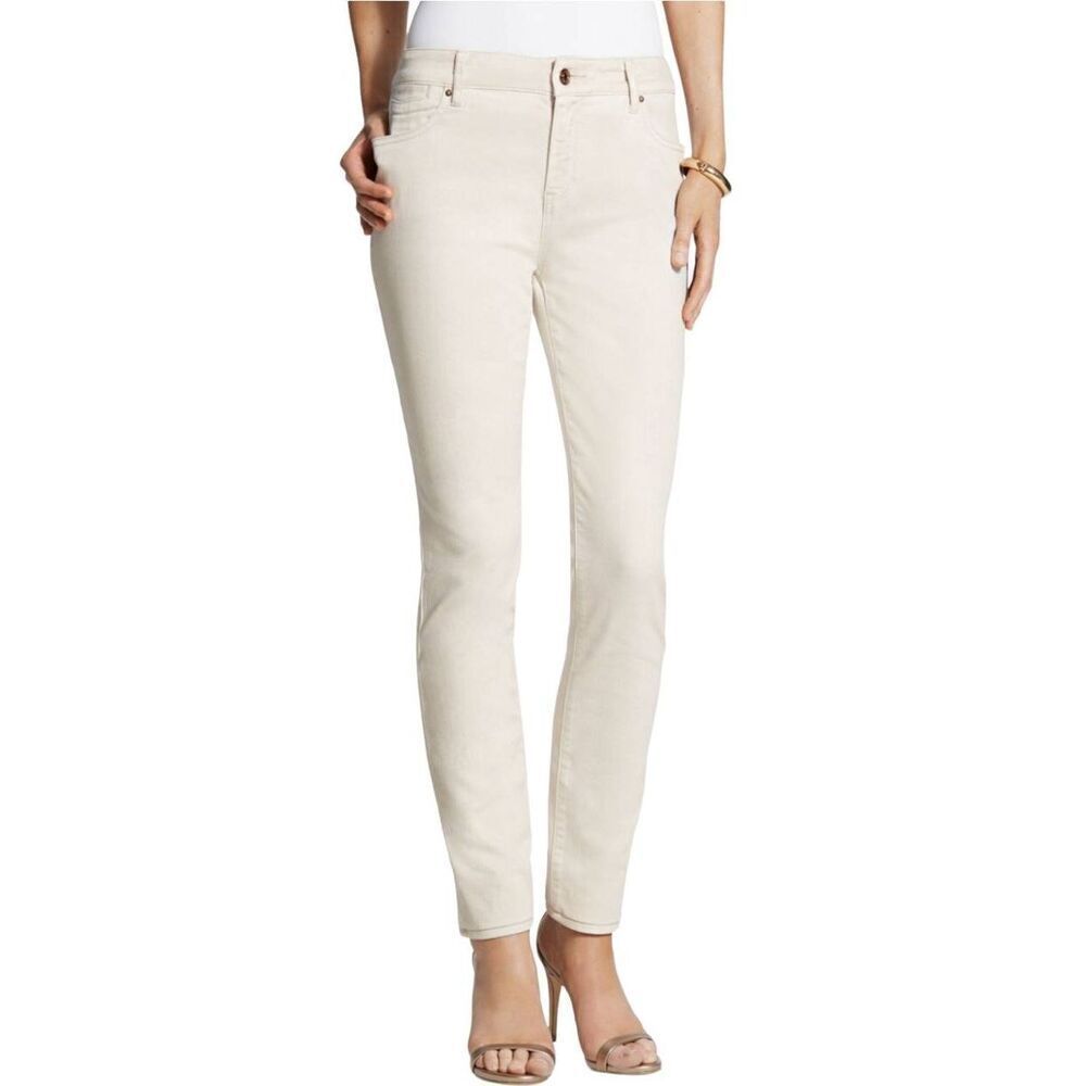 Chico's Women's Ivory Cotton/Poly Premium Denim Jeans